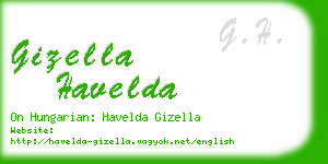 gizella havelda business card